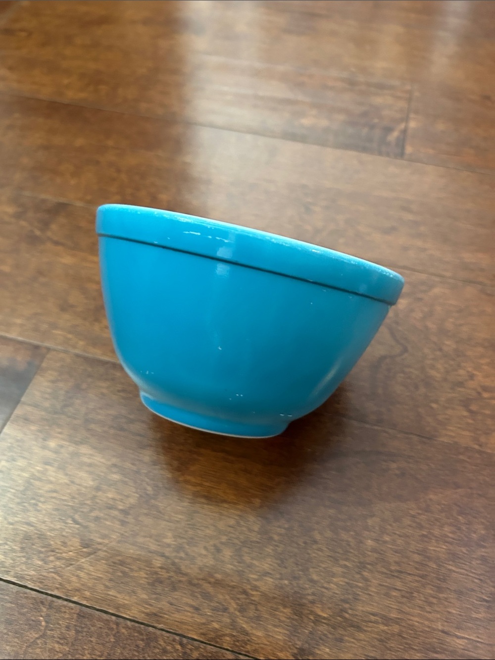 Vintage Pyrex Turquoise Ceramic Bowl
